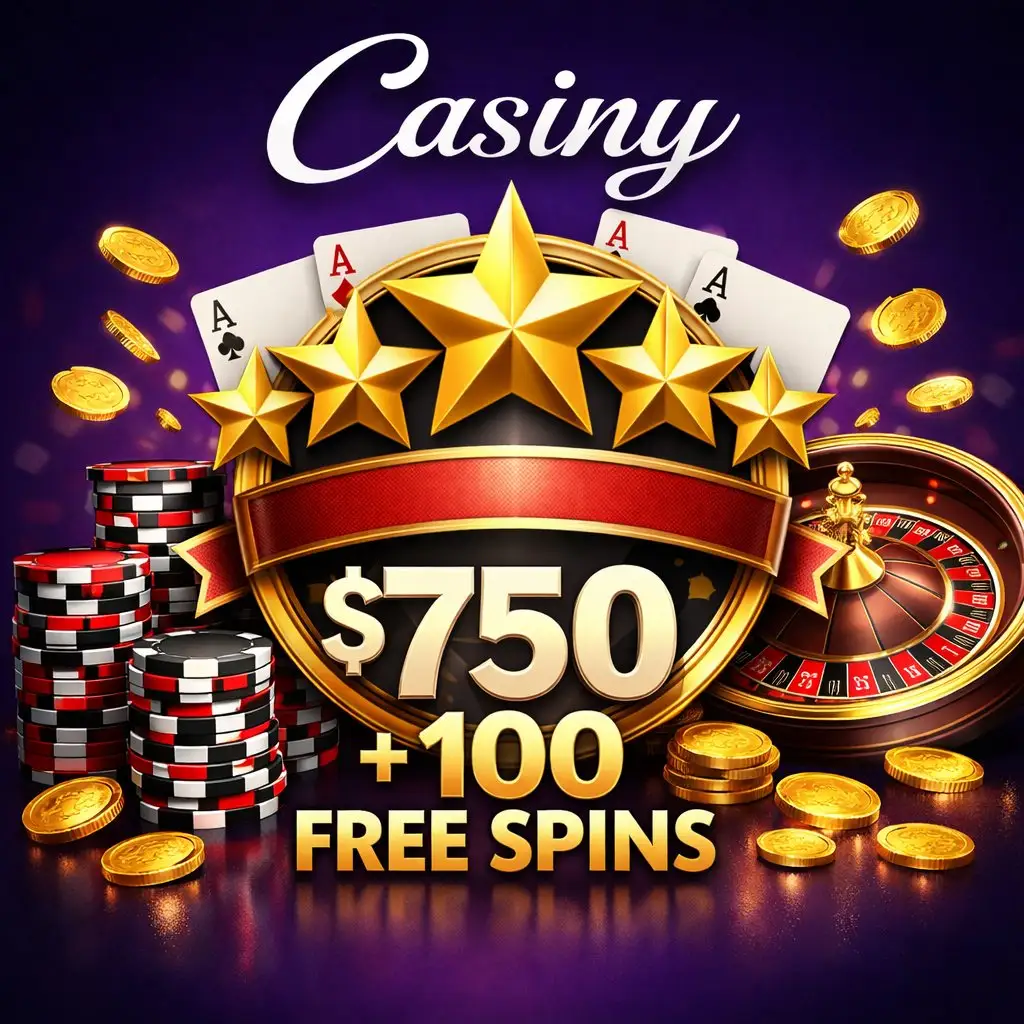 Casiny Casino review first deposit bonus $750 and 100 free spins